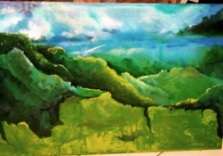 SERENITY       On Panel.   Oils.      BY LORRAINE SA artist