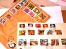 RHODESIA STAMPS. 2 envelopes Original with stamps selection pasted on.