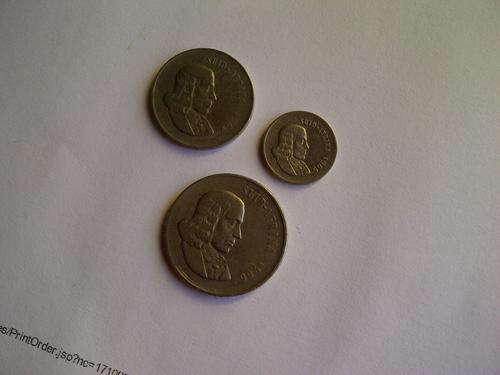 1965 - Jan Van Riebeeck : 20c and 5c, 1966 50c