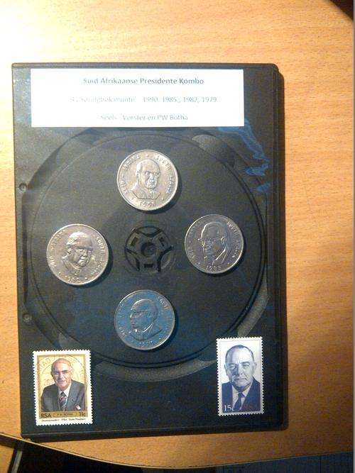 Presidente Kombo: 1982, 1979, 1985, 1990 met Vorster en PW Botha seels
