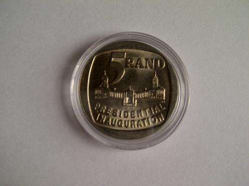 First Mandela Democratic Inauguration 1994 R5 capsulated coin
