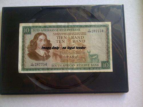 Old South African R10 note: TW de Jongh , C Series , not new but good condition