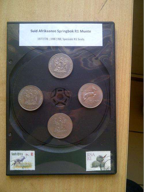 Springbok R1 Coins and stamps: 1977/78, 1987/88 - excellent collection