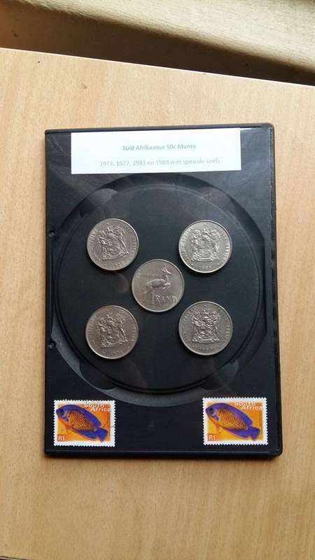 Ou Suid Afrikaanse R1 Munte: 1973, 1977, 1983 en 1988 met spesiale R1 seels