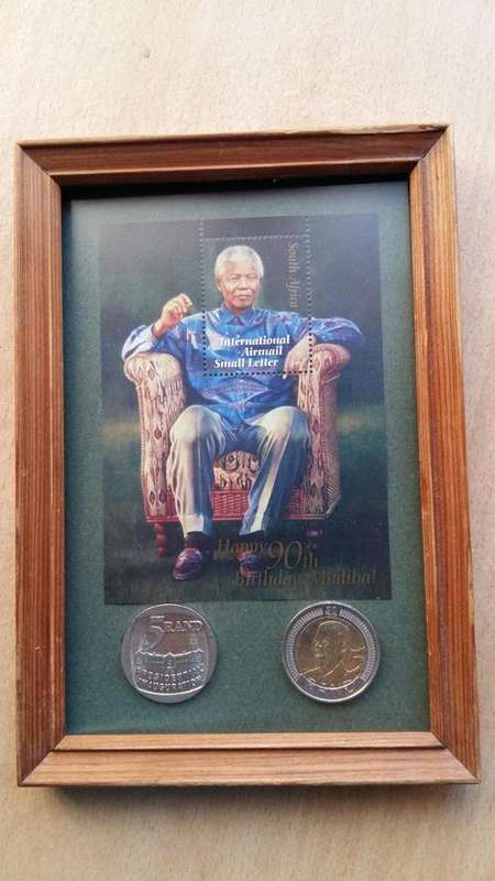 Mandela set: 90th Birthday and presidential Inauguration - Stamps and Coins