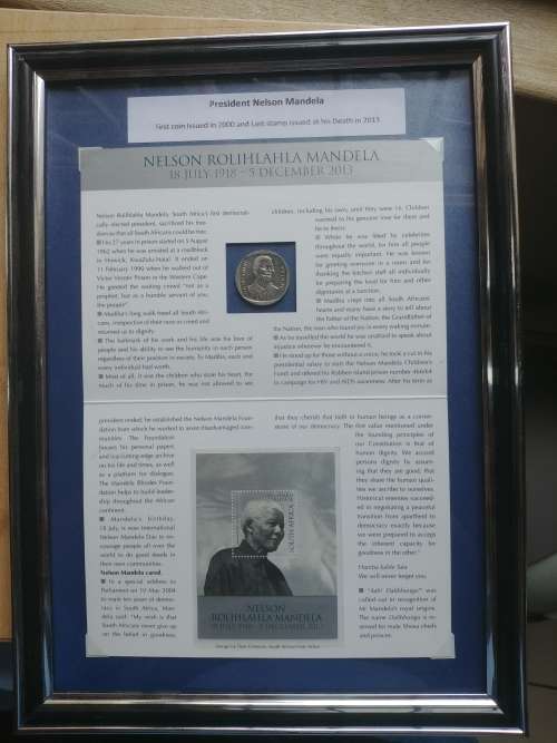 Rare Mandela set: First coin issued in 2000 and First stamp after his death in 2013