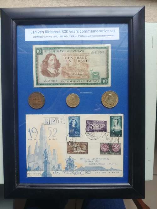 Jan van Riebeeck 300rd years commemorative Cover with coins and notes