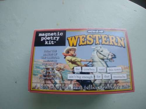 Magnetic Western Poetry kit for Fridge magnet messages