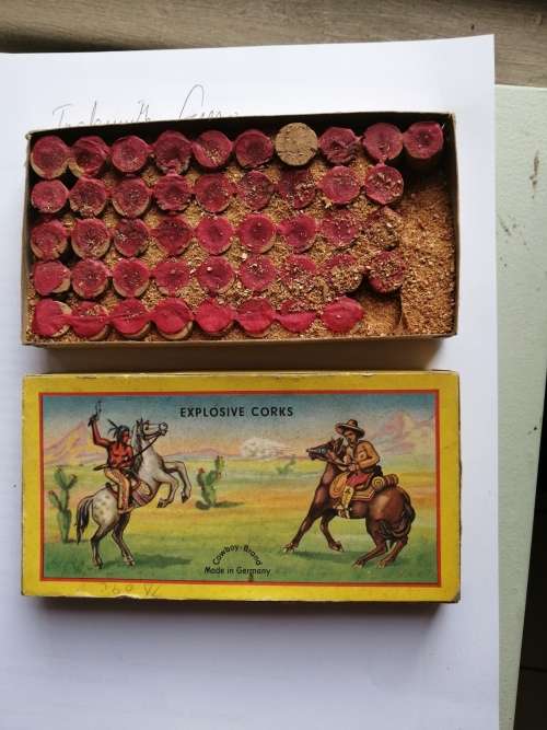 Vintage Box of Cowboy Brand Explosive Corks - Made In Germany