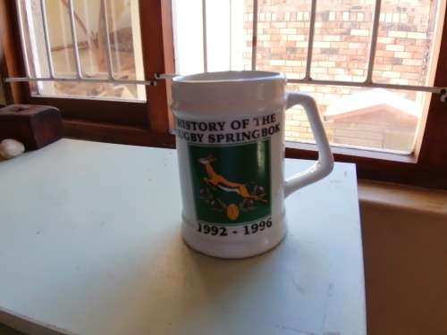 History of Springbok Rugby Mug (Leaping Springbok 1992 to 1996)