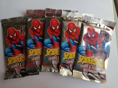 5 x Marvel Superman Heroes & Villains - Power Card collection (8 cards per Packet)