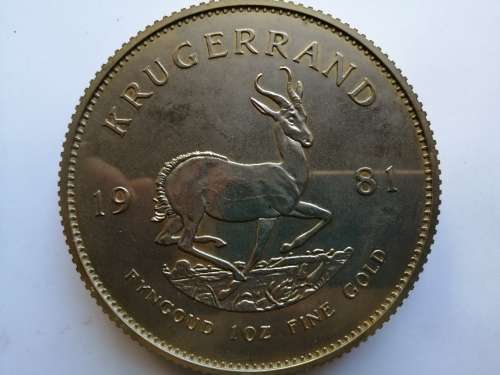 Replica display Krugerrand - 14cm in diameter (can be used as paper weight