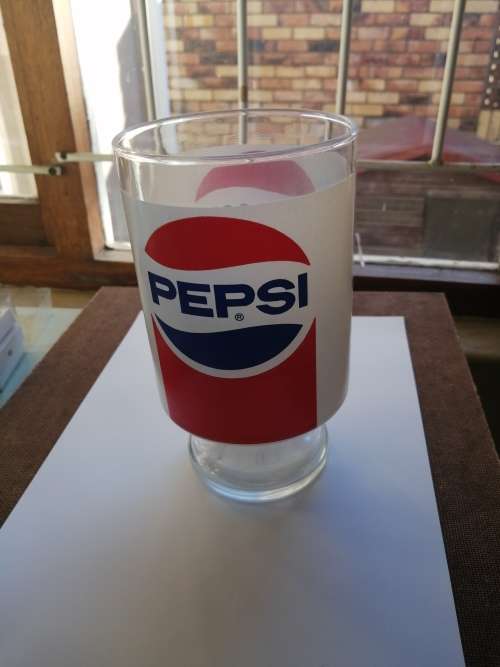 Large Pepsi-Cola glass