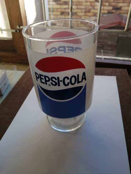 Large Pepsi-Cola glass