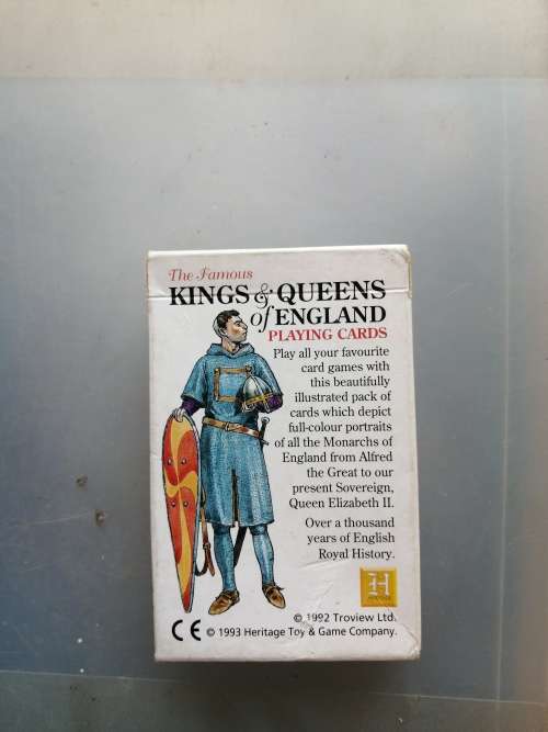 The Famous Kings and Queens of England Playing cards in brand new condition