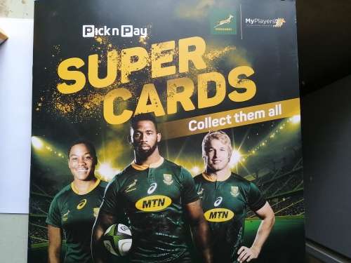 Pick n Pay 2019 Springbok Rugby card collection - Complete set
