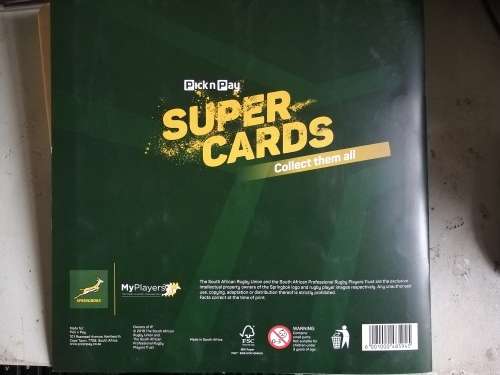 Pick n Pay 2019 Springbok Rugby card collection - Complete set