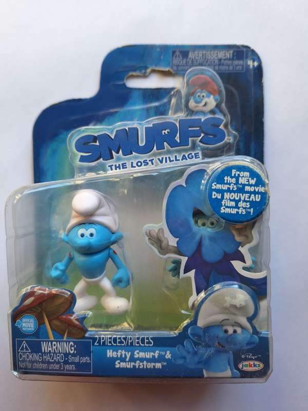 Smurfs the lost village collection ,hefty smurf and smurfstorm