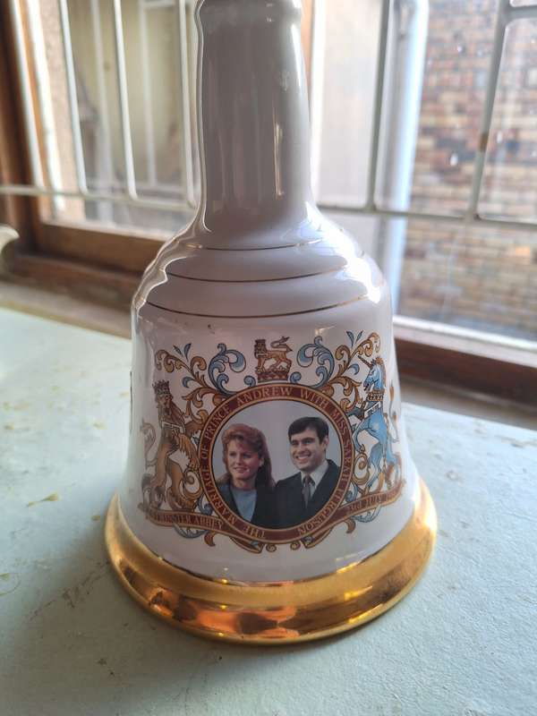 Commemorative  Empty Scotch Wiskey bottle- 1986 Prince Andrew and Miss Ferguson wedding