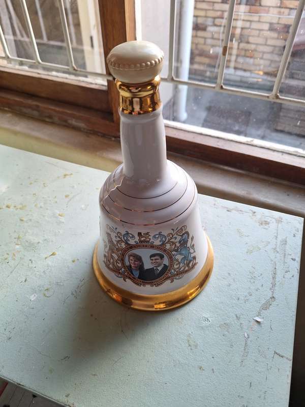 Commemorative  Empty Scotch Wiskey bottle- 1986 Prince Andrew and Miss Ferguson wedding