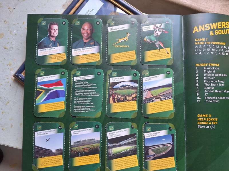 Complete set of 2019 Rugby world cup trading cards