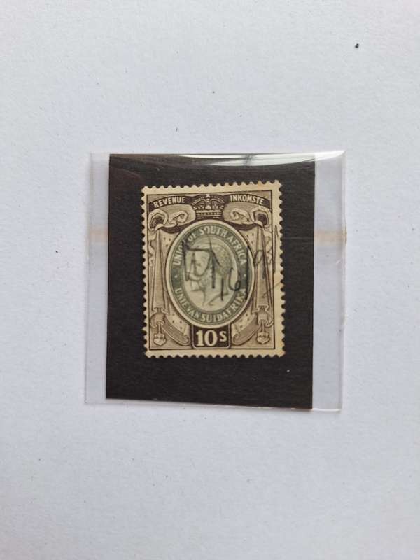 Rare South African Union 10 Shillings stamp