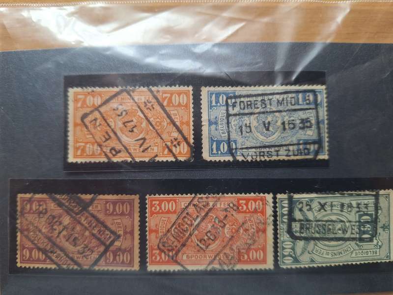 Belguim Railway Parcel stamps from 1920`s
