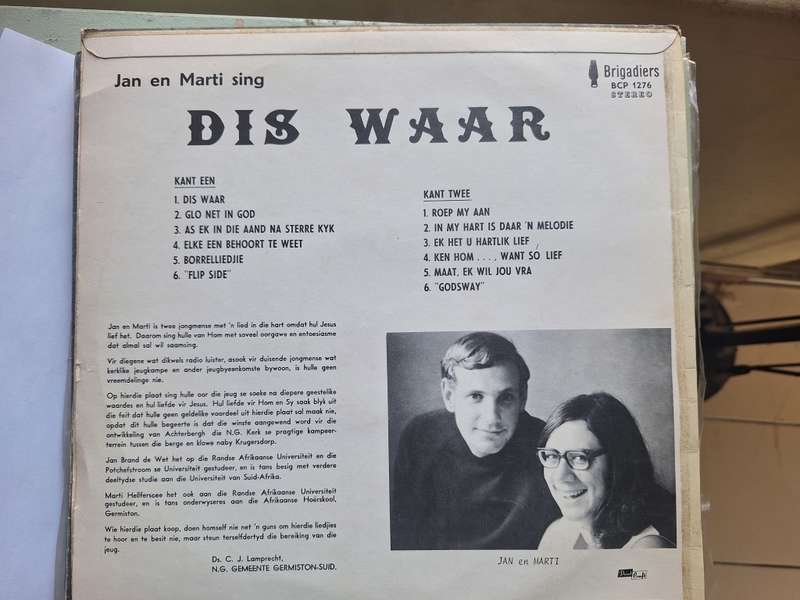 Jan en Martie Sing - Dis waar LP record