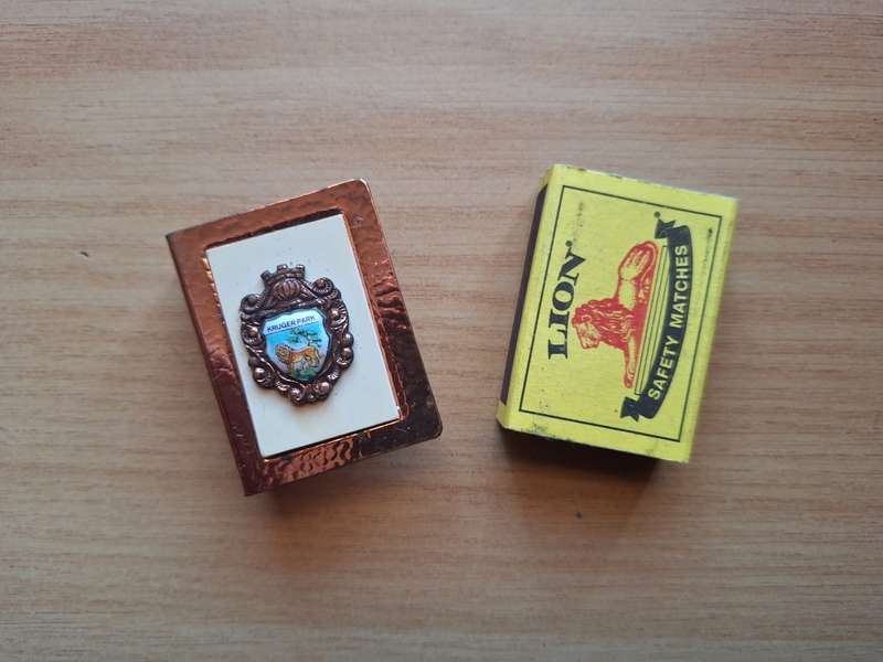 Vintage matchbox holder from Kruger park