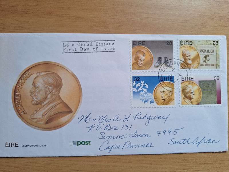 First day of issue Irish Nobel prize winners