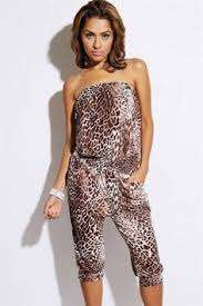 ANIMAL PRINT JUMPSUIT (Colour Grey)