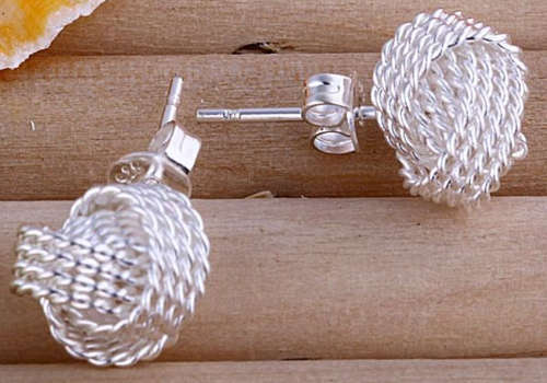 tennis 925 silver earrings