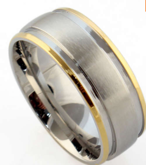 gold plated ring stainless steel for men