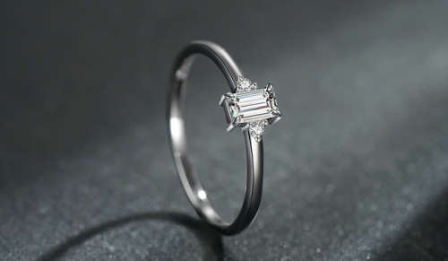 The Classic S925 Silver Emerald Cut Engagement Ring