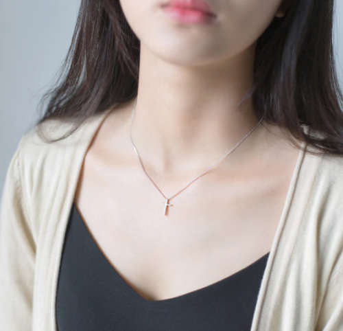 The Plain S925 Silver Cross Necklace
