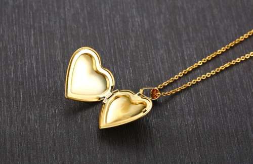 The Stainless Steel Gold Plated Heart Locket