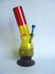 NEWLY ARRIVED STOCK IN STORE ..ACRYLIC 12" WATER BONG PIPES RASTA COLOURS AND DIFFRENT DESIGNS