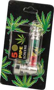 NEW LISTING UPGRADED VERSION - GandK HIGH QUALITY GLASS SMOKING PIPE WITH 5 SILVER SCREENS