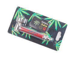 NEW LISTING UPGRADED VERSION - GandK HIGH QUALITY GLASS SMOKING PIPE WITH 5 SILVER SCREENS