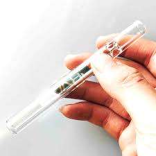 PYREX GLASS CHILLUM PIPE - ONE HITTER SMOKING TUBE