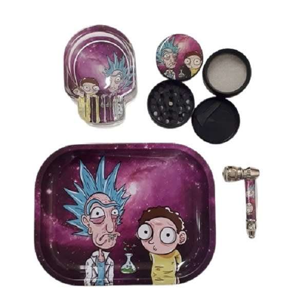 Rick And Morty Purple Smoking Gift Set 4 Piece