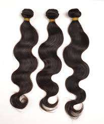 100 % BRAZILIAN  NATURAL HAIR 16    INCH WAVY   x 3  BUNDLEs