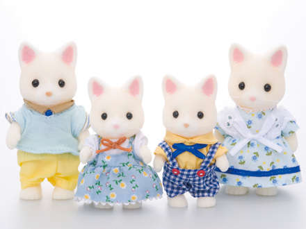 Sylvanian Families Silk Cat Family