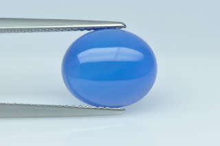 Natural Mined oval Blue Agate  12 x 10 mm 4.0cts