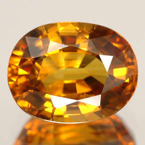 Natural Mined Oval  Orange sapphire 3.9 x 2.87 mm 0.165cts