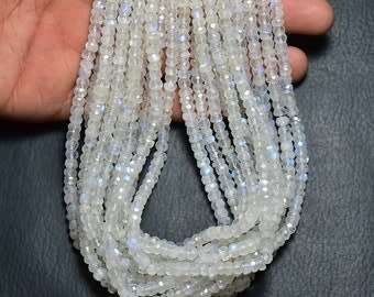 crystal rainbow moonstone faced round beads 5 mm - 300pc
