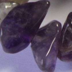 Natural Amethyst Tumble stones beads 8x3mm, 7x3mm, 5x1mm