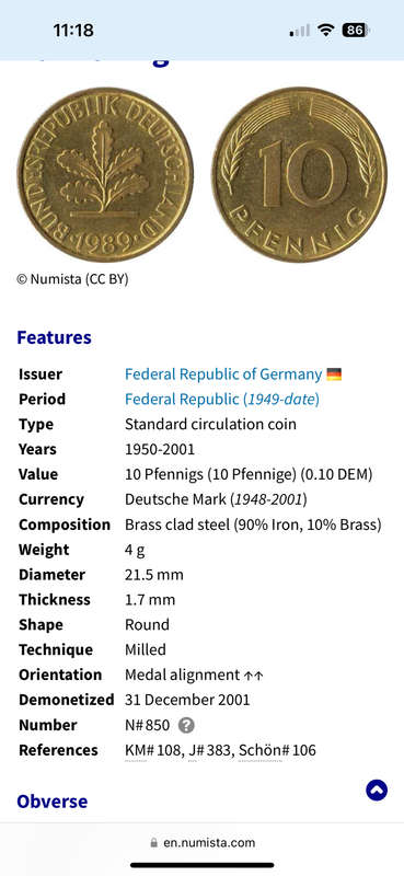 Various European old coins