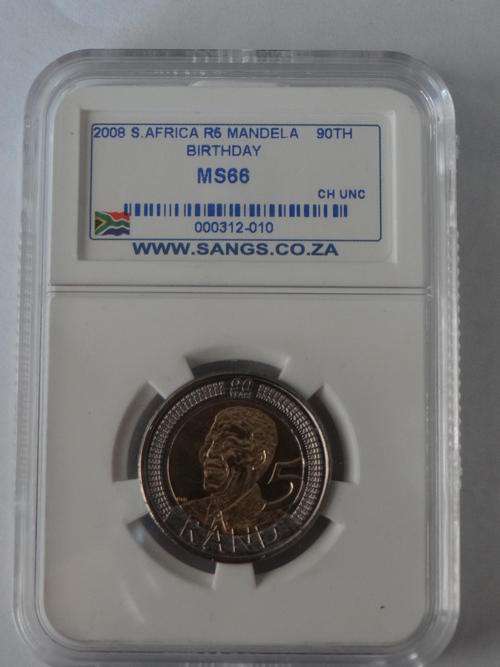 2008 Mandela 90th R5 !!!! MS 66 SANGS Graded # 20 Available !! All in Sequence !!