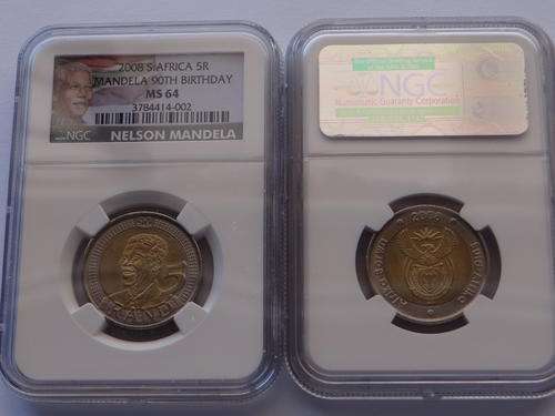 2008 Mandela 90th R5 !!!! MS64 NGC Graded - New Label #SundaySpecial
